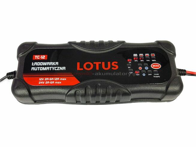 Ładowarka do akumulatora żelowego Agm LOTUS TC12 12/24V 12A