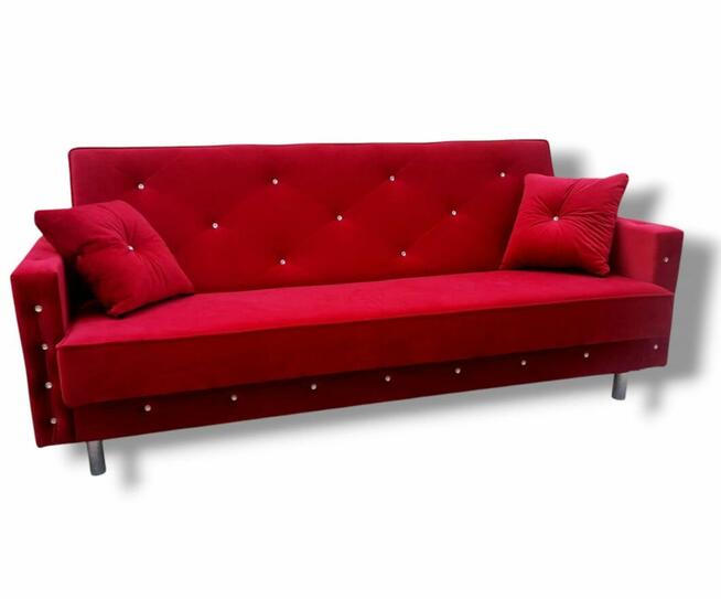 Sofa Kanapa rozkładana Glamour Wersalka z pojemnikiem