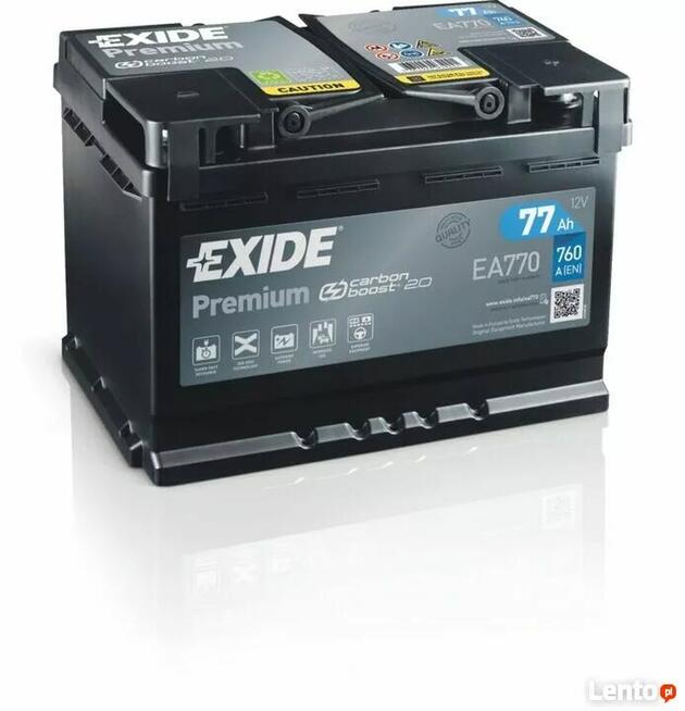 Akumulator Exide Premium 77Ah 760A EA770 Zamiennik CA770