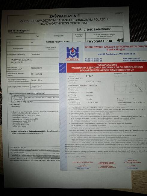 Sprzedam Fiata Grande Punto 1,2 z Gazem