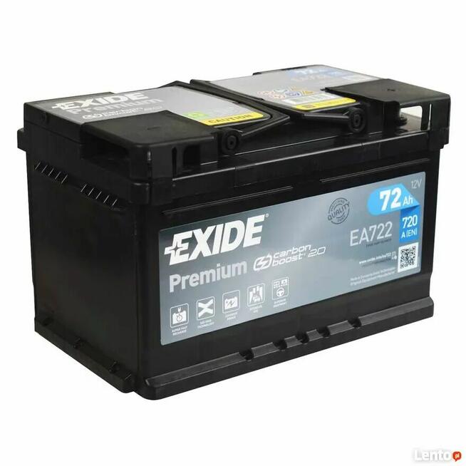 AKUMULATOR EXIDE PREMIUM 72AH 720A EA722 ZAMIENNIK CA722