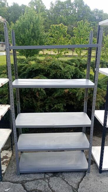 Regał metalowy biały szary regały metalowe