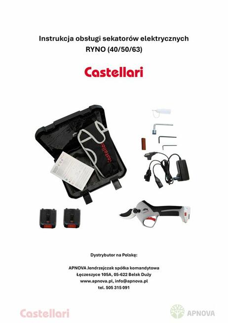 Sekator akumulatorowy CASTELLARI RYNO 63