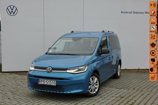 Volkswagen Caddy 2.0TDI 122KM Salon Polska Dealer Gwar. Czujniki Park LaneAssist LED