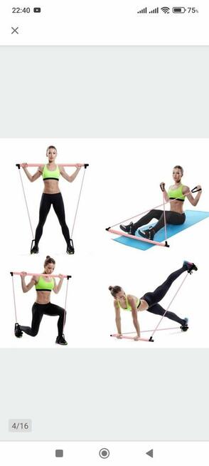 Drążek do ćwiczeń Gumy Oporowe do ćwiczeń siłownia fitness