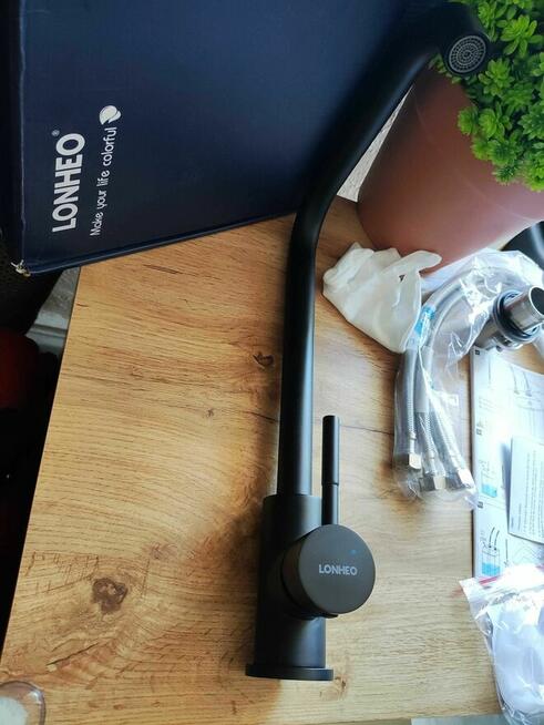 Kran Bateria czarna Umywalkowa do zlewu zlewozmywak Kuchenna