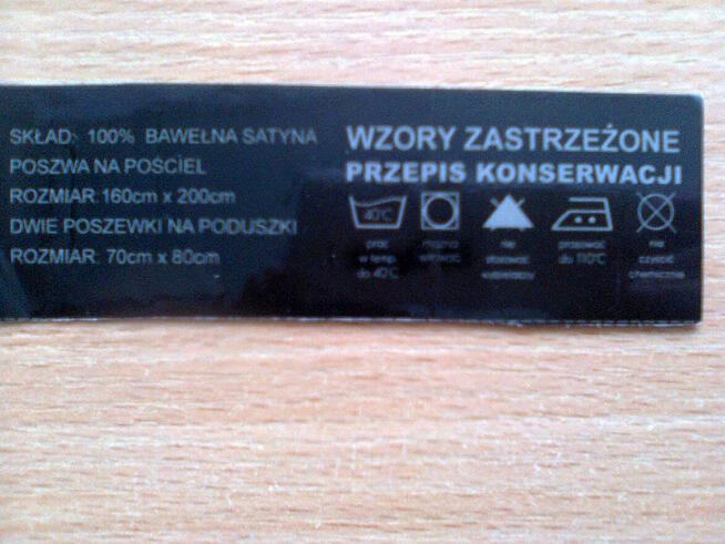 Komplet pościel 160x200cm + 2 Poszewki 100% Satyna Bawełna