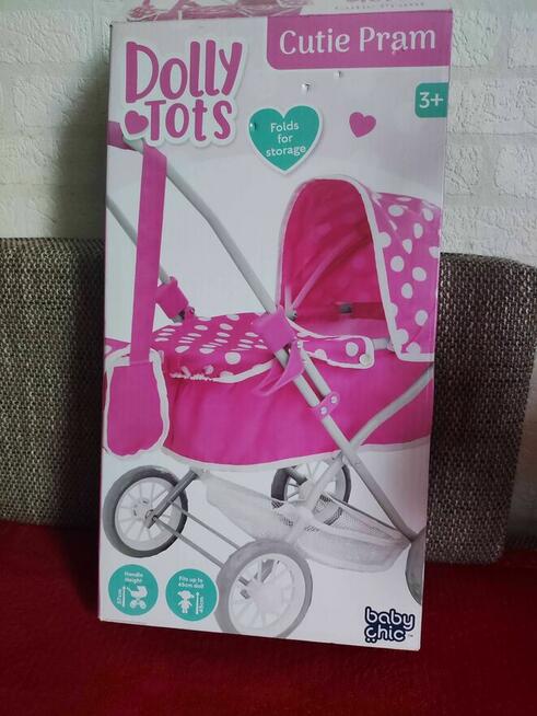 Wózek dziecięcy do Lalek Lalki różowy z torba dla Dziecka