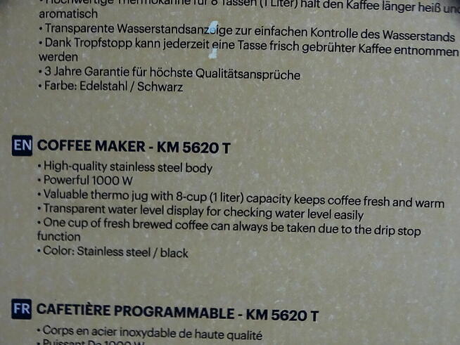 Grundig KM5620T ekspres do kawy z dzbankiem