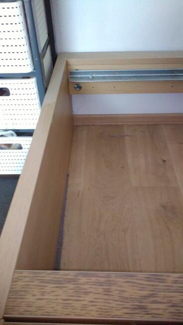 Łożko jednoosobowe płyta OSB, okleina jasny orzech