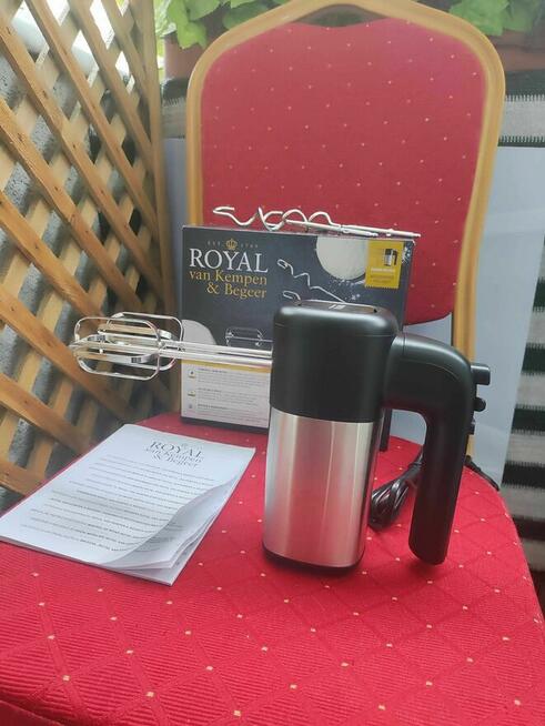 Mikser ręczny Robot kuchenny Blender Royal srebrny mixer