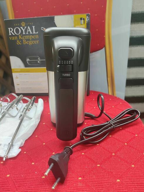 Mikser ręczny Robot kuchenny Blender Royal srebrny mixer