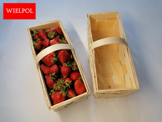 Drewniane łubianki do truskawek Opakowania do truskawek 1KG