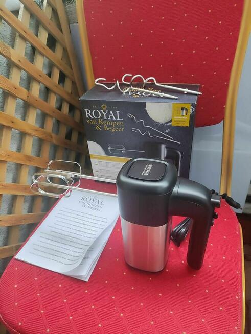 Mikser ręczny Robot kuchenny Blender Royal srebrny mixer