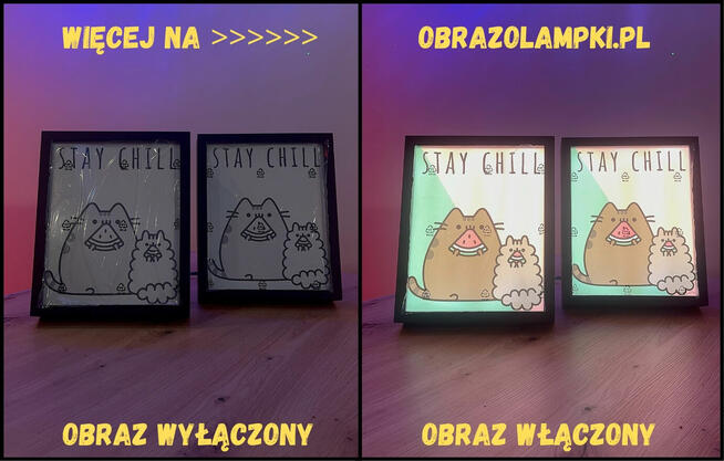 Dekoracyjna lampka LED – obrazolampka do pokoju lub na preze