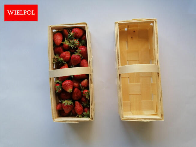 Drewniane łubianki do truskawek Opakowania do truskawek 1KG