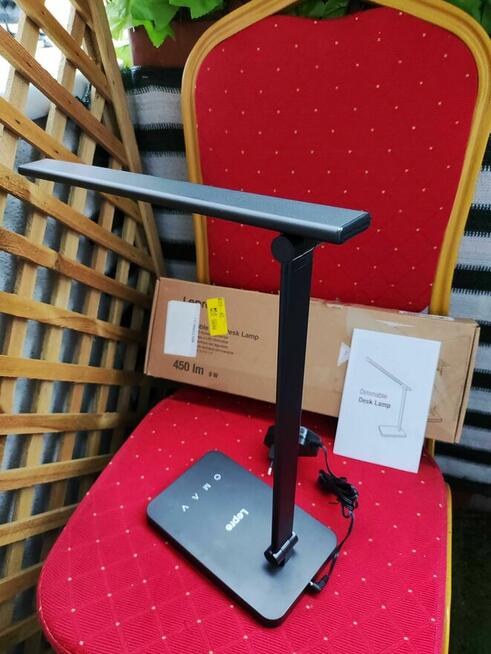 Lampka biurkowa LED na biurko Lampa Stołowa czarna nocna