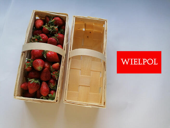 Drewniane łubianki do truskawek Opakowania do truskawek 1KG