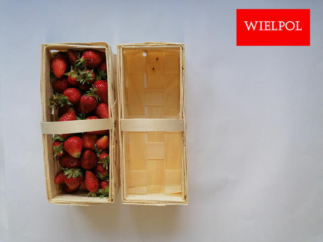 Drewniane łubianki do truskawek Opakowania do truskawek 1KG