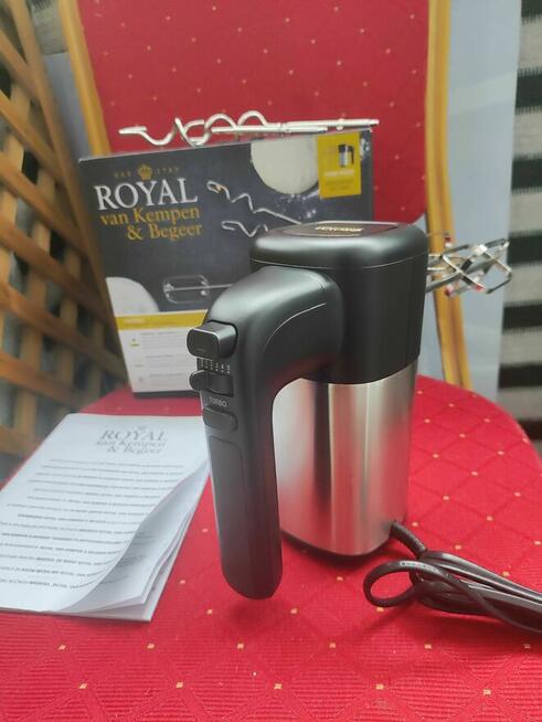Mikser ręczny Robot kuchenny Blender Royal srebrny mixer