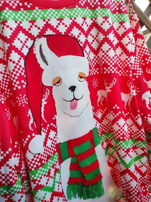 Sweter świąteczny Czerwony Bluza na Boże Narodzenie Święta