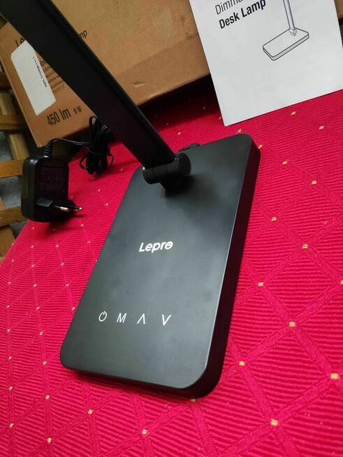 Lampka biurkowa LED na biurko Lampa Stołowa czarna nocna