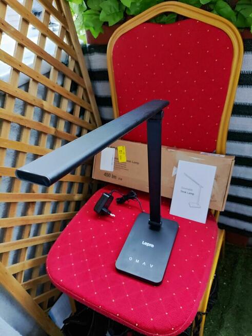 Lampka biurkowa LED na biurko Lampa Stołowa czarna nocna