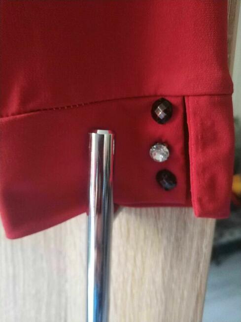 Bluzka Damska Czerwona z koronką Sweter Sweterek Alena