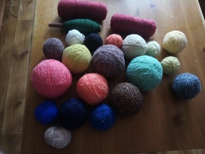 Włóczki , przędze Mix