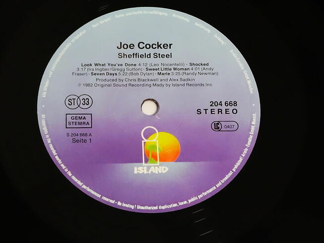 Joe Cocker – Sheffield Steel (1982)