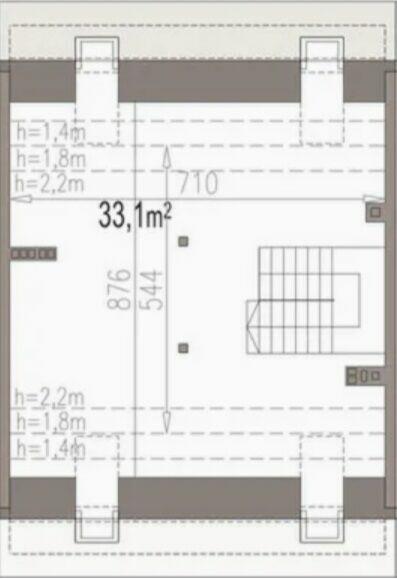 Nowoczesny dom w zabudowie szeregowej 116m