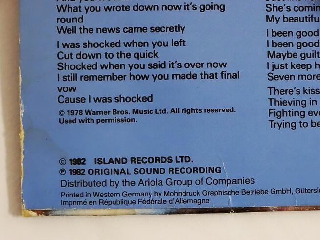 Joe Cocker – Sheffield Steel (1982)