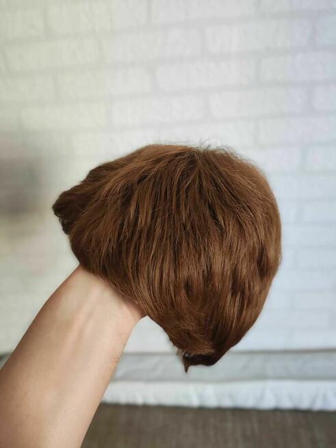 Peruka Krótkie Włosy Damska dla Kobiet Włosy krótkie brąz nowa