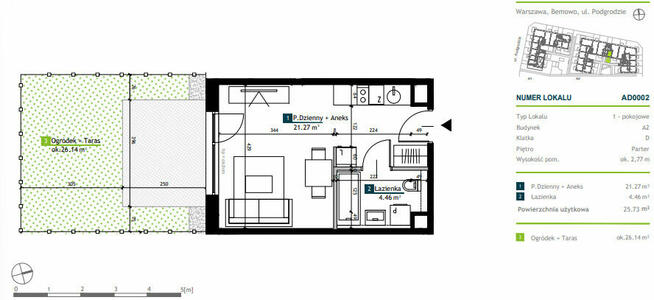 Kawalerka z ogrodem I Metro I Inwestycyjne