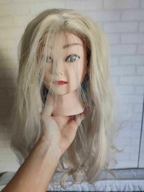 Peruka Jasny Blond długie włosy Peruka 2 8 Nowa peruka