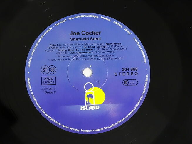 Joe Cocker – Sheffield Steel (1982)