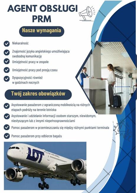 Agent Obsługi PRM LOTNISKO CHOPINA Warszawa