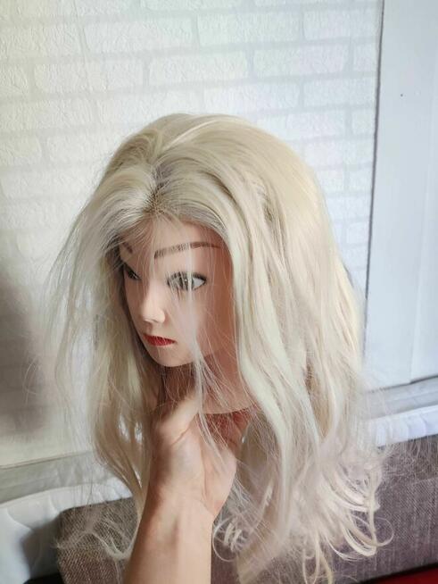Peruka Jasny Blond długie włosy Peruka 2 8 Nowa peruka