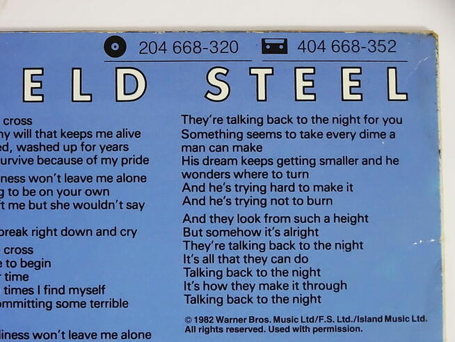 Joe Cocker – Sheffield Steel (1982)