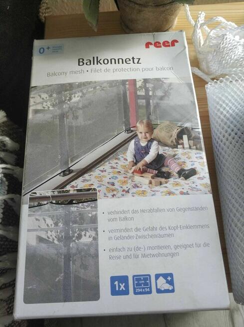 Siatka Ochronna na Balkon Balustrade Taras Osłona biała