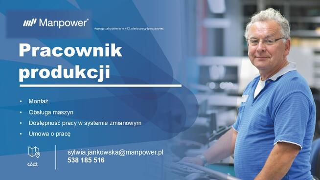 Pracownik na produkcji