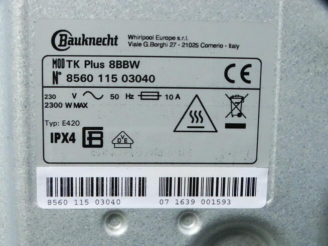 Suszarka kondensacyjna Bauknecht TK Plus 8BBW 8 kg. klasa B