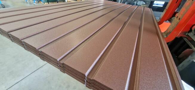 Blacha T-7 PODBITKOWA panelowa trapezowa czekoladowy BRĄZ