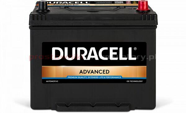 Akumulator Duracell Advanced DA70 12V 70Ah 650A Azja P+