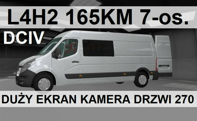 Renault Master L4H2 165KM Brygada 7-osob. Kamera Czujniki  Drzwi 270-  2322zł