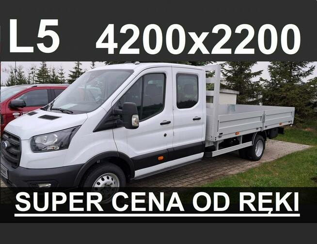 Ford Transit Skrzynia 4200 X 2200 170KM Hak. 7-os. Podwójna kabina od ręki 2137zł