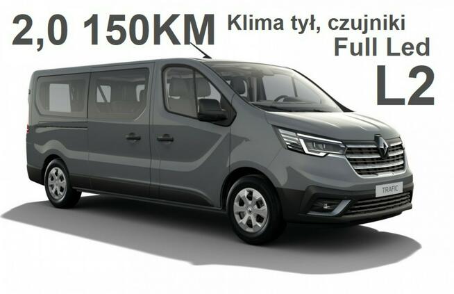 Renault Trafic L2 150KM 2,0  Klima tył  Full Led Duży Ekran Kamera Ciemne szyb 2182zł