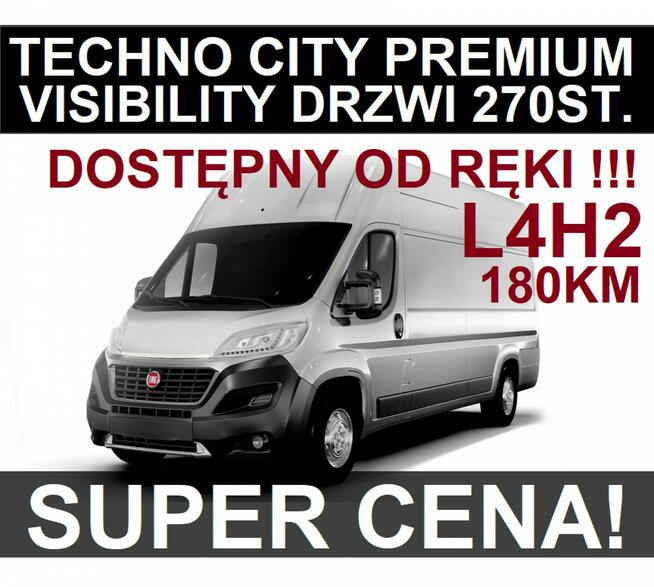 Fiat Ducato L4H2 180KM Techno City Premium Visibility  Kamera Od ręki 1879zł