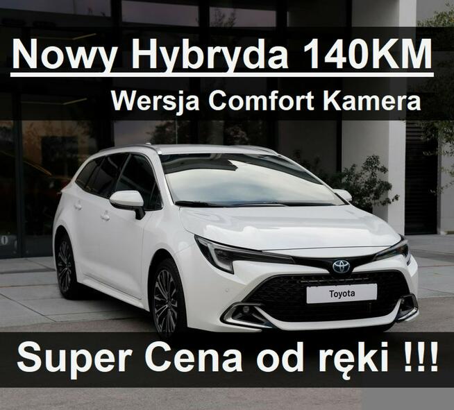 Toyota Corolla Nowa Hybryda 140KM 1,8 Comfort Kamera Dostępny od ręki  - 1346zł