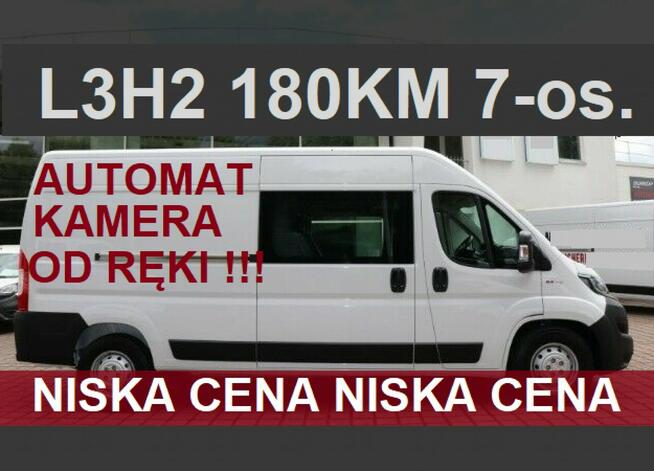 Fiat Ducato Automat 180KM L3H2 Brygadowy 7-osob. Techno Kamera Od ręki 2181zł
